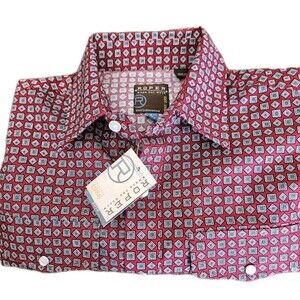 Roper Boys Western Pearl Snap Shirt Size Large 12-14
